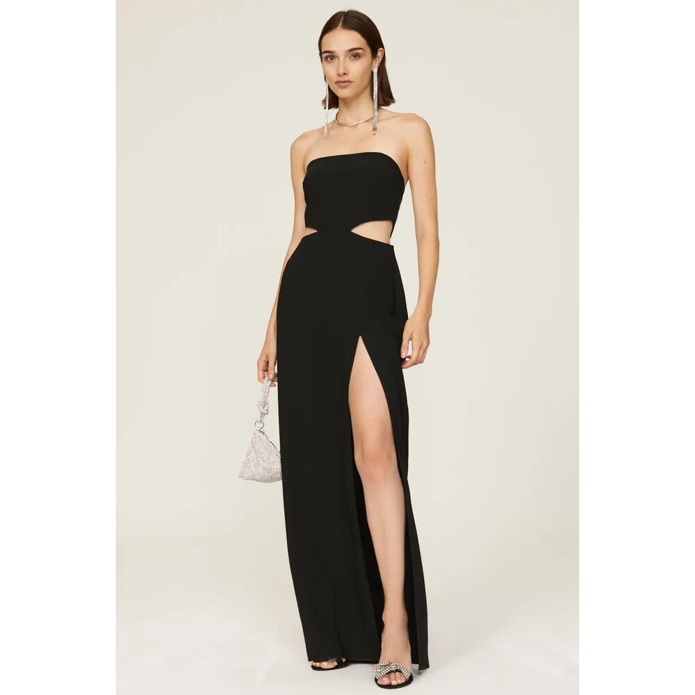 Amanda Uprichard New York Black Maxi Cutout Strapless Dress Woman Size XS